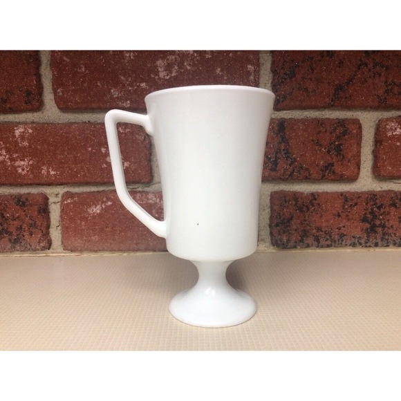 Pennsylvania Dutch Country Tall Pedestal Coffee Mug Souvenir Collectible White - Picture 3 of 7